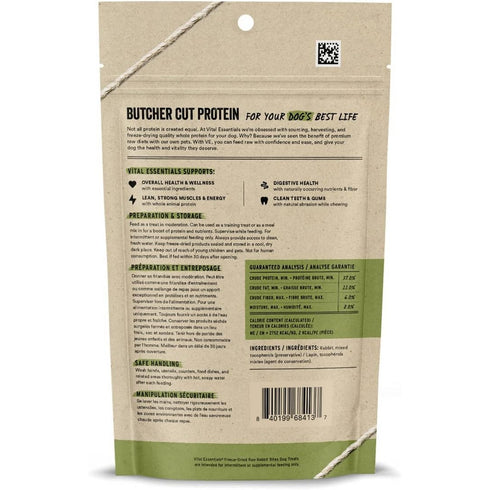 Vital Essentials Freeze Dried Rabbit Bites Dog Treats 2oz - Poudre Pet & Feed Supply 2