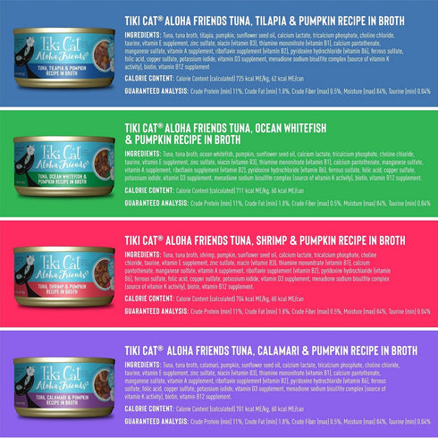Tiki Cat Aloha Friends Variety Pack 3oz 12 Pack - Poudre Pet & Feed Supply 3