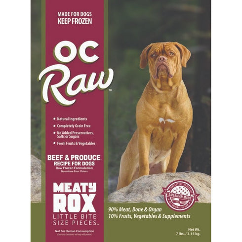 OC Raw Beef & Produce Meaty Rox Dog Food 7lb - Poudre Pet & Feed Supply 3