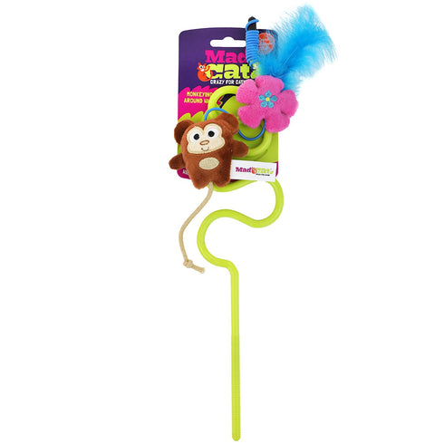 Mad Cat Monkeying Around Wand Cat Toy - Poudre Pet and Feed Supply