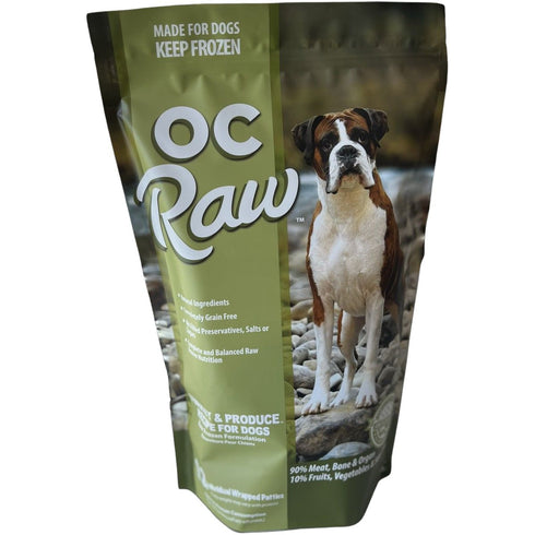 OC Raw Turkey & Produce Patty Frozen Dog Food 6lb - Poudre Pet & Feed Supply