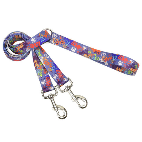 2 Hounds Design Freedom No-Pull Dog Harness - X-Small 5/8" x 14-20" - Graffiti Blue