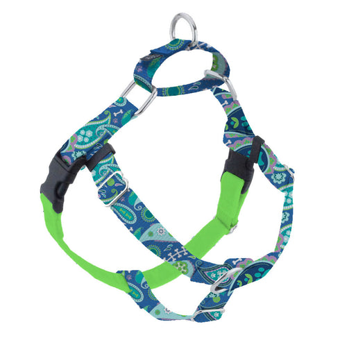 2 Hounds Design Freedom No-Pull Harness 1" Medium Paw Paisley - Poudre Pet and Feed Supply