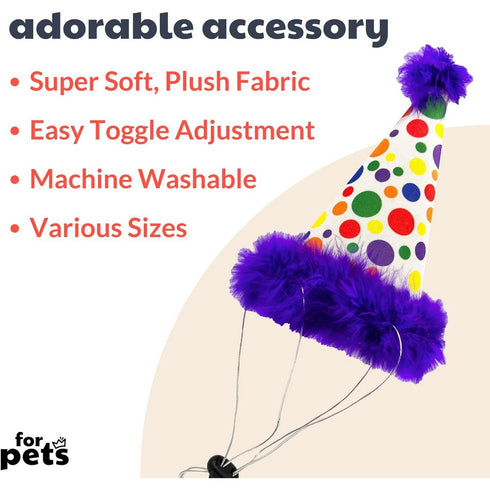 Huxley & Kent Party Hat Happy Barkday Large Purple Poudre Pet & Feed Supply 2