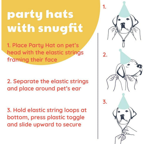 Huxley & Kent Party Hat Happy Barkday Large Purple Poudre Pet & Feed Supply 4
