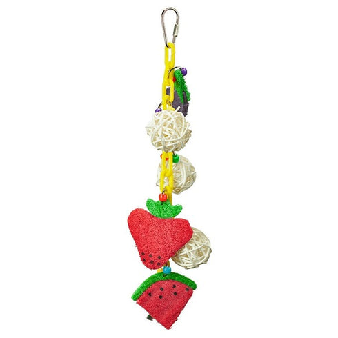 A&E Happy Beaks Fruits and Veggies on a Chain Bird Toy - Poudre Pet & Feed Supply