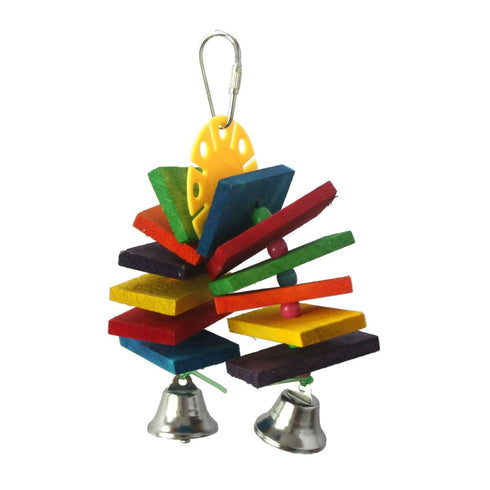 A&E Happy Beaks Rainbow With Bells Bird Toy - Poudre Pet & Feed Supply