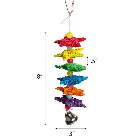 A&E Happy Beaks Starburst With Bells Bird Toy - Dimensions