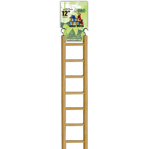 A&E Small Bird Parakeet Wooden Hanging Ladder 12" - Poudre Pet & Feed Supply