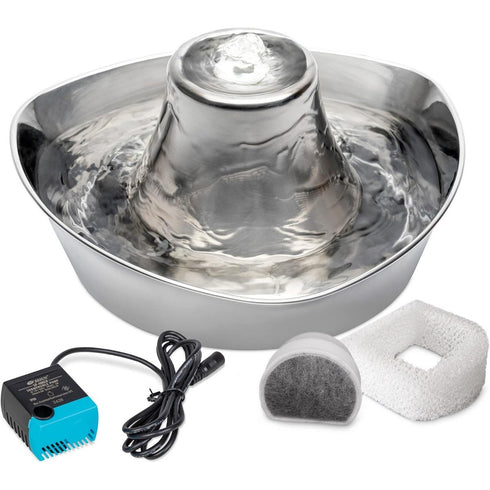 PetSafe Seaside Stainless Pet Fountain 60oz - Poudre Pet & Feed Supply