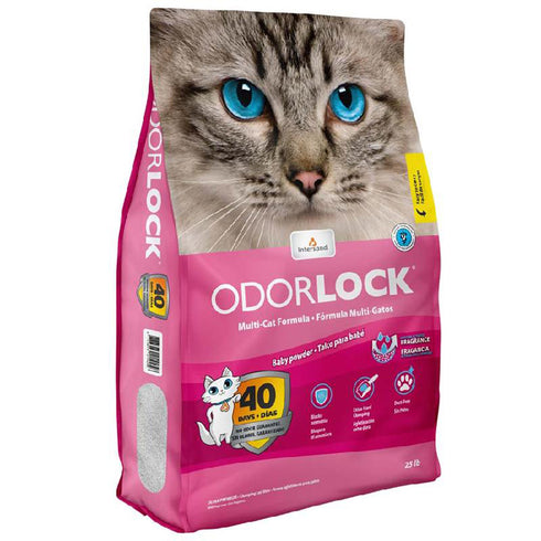 Intersand Odorlock Baby Powder Clumping Cat Litter 25lb - Poudre Pet and Feed Supply