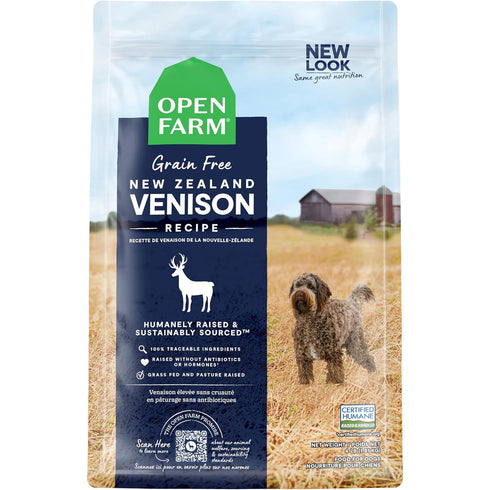Open Farm New Zealand Venison Grain-Free Dry Dog Food 22lb - Poudre Pet and Feed Supply