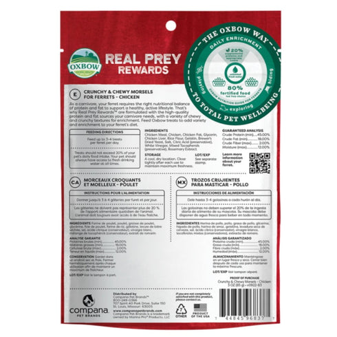Oxbow Real Prey Rewards Chicken Ferret Treats - Poudre Pet and Feed Supply