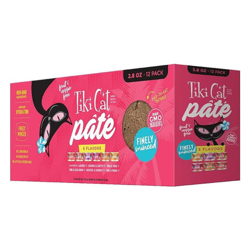 Tiki Cat Grill Pâté Variety Pack Cat Food, 2.8 oz. Cans (Case of 12) - Poudre Pet and Feed Supply