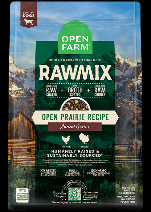 Open Farm Open Prairie Ancient Grains RawMix for Dogs 20lb - Poudre Pet and Feed Supply