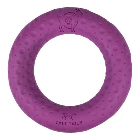 Tall Tails Goat Ring Purple Dog Toy 7"