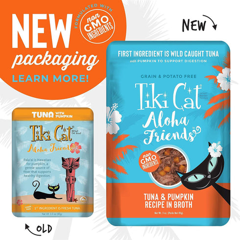 Tiki Cat Aloha Friends Tuna With Pumpkin Pouch Cat Food 3oz - Poudre Pet and Feed Supply