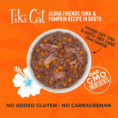 Tiki Cat Aloha Friends Tuna With Pumpkin Pouch Cat Food 3oz - Poudre Pet and Feed Supply