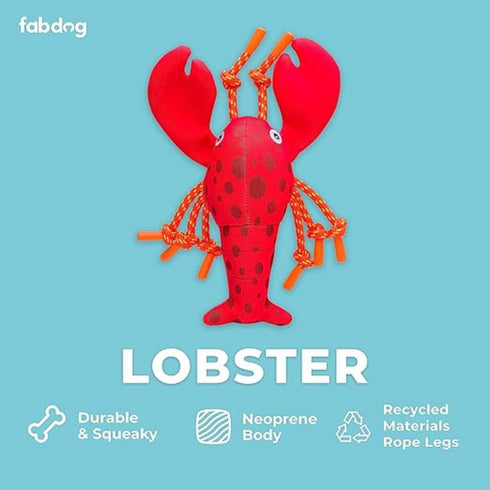 Fabdog Floatie Lobster Dog Toy