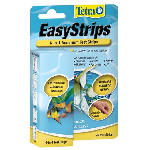 Tetra EasyStrips 6-in-1 Aquarium Test Strip 25Pk - Poudre Pet & Feed Supply