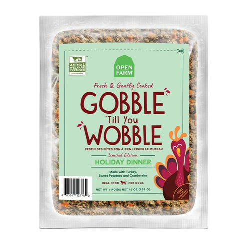 Open Farm Gobble 'Till You Wobble Gently Cooked Holiday Dinner Dog Food 16oz poudrefeed.com