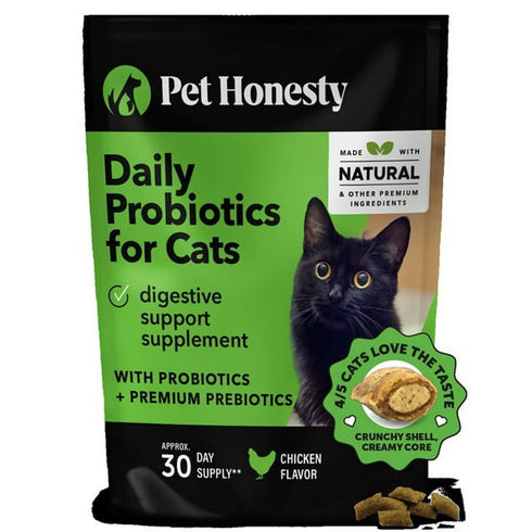 Pet Honesty Probiotics Gut Immune Health Chews Chicken Cat Treats 3.7oz poudrefeed.com