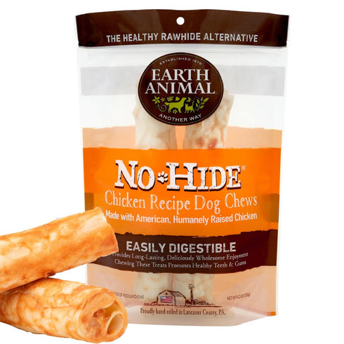 Earth Animal No-Hide Chicken Chews Dog Treats 11" 2pk