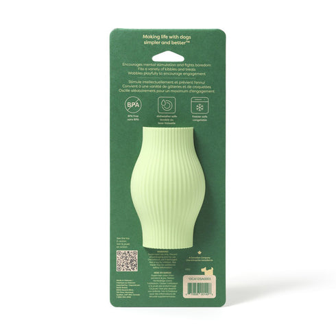 Earth Rated Rubber Treat Dispenser Dog Toy Green Small poudrefeed.com 2