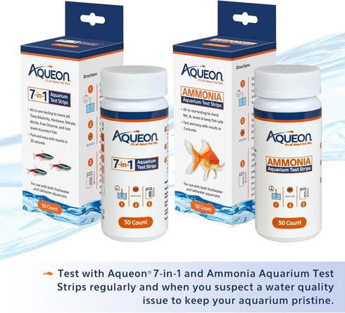 Aqueon 7-in-1 Aquarium Test Strips 50 Count