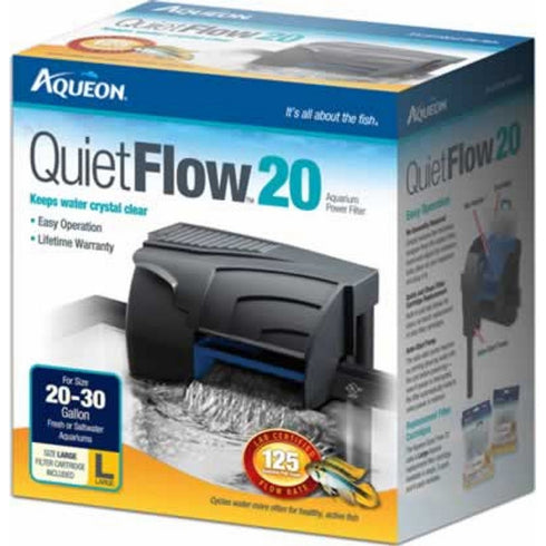 Aqueon QuietFlow 20 Power Filter, 125GPH - Poudre Pet & Feed Supply
