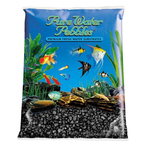 Pure Water Pebbles Aquarium Gravel Jet Black 5lb - Poudre Pet & Feed Supply