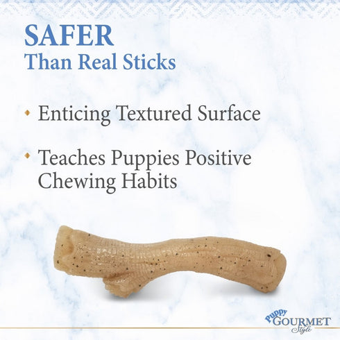 Nylabone Gourmet Style Strong Stick Puppy Chew Toy Medium Wolf - Poudre Pet & Feed Supply 4