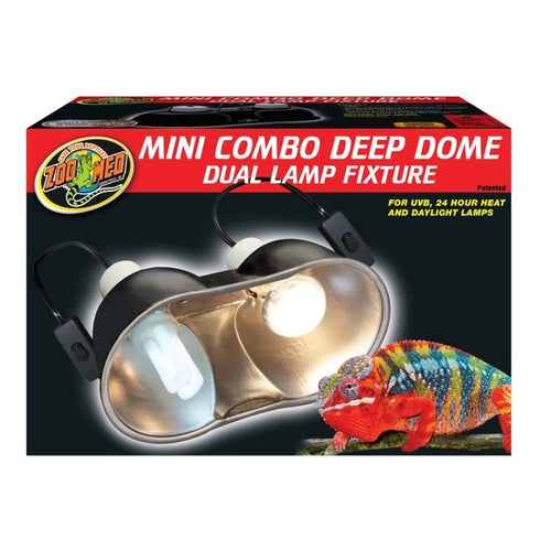 Zoo Med Mini Combo Deep Dome Lamp Fixture Black - Poudre Pet & Feed Supply