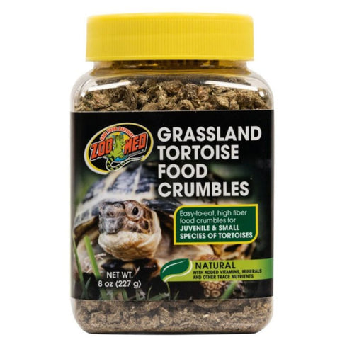 Zoo Med Grassland Tortoise Food Crumbles 8oz - Poudre Pet & Feed Supply
