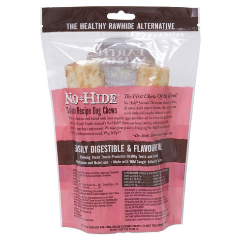 Earth Animal No-Hide Salmon Chews Dog Treats 11" 2pk
