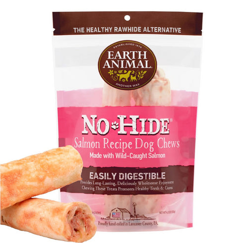 Earth Animal No-Hide Salmon Chews Dog Treats 11" 2pk