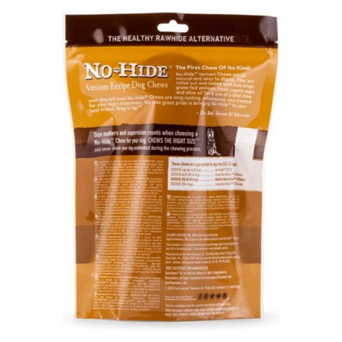 Earth Animal No-Hide Venison Chews Dog Treats 11" 2pk