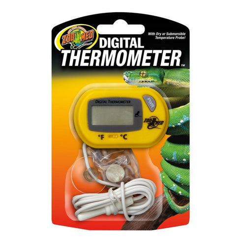 Zoo Med Terrarium Digital Thermometer Yellow - Poudre Pet & Feed Supply
