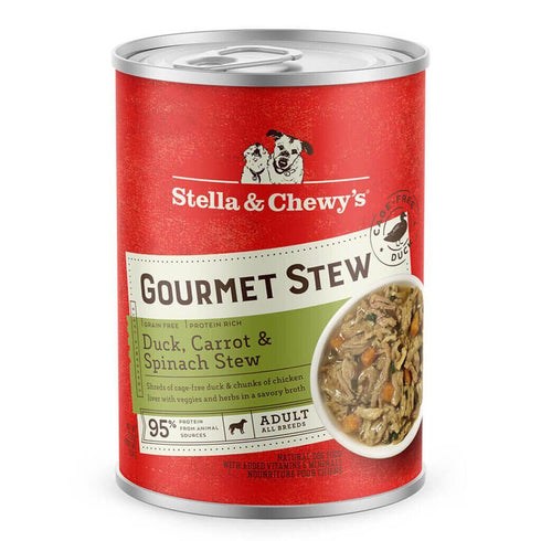 Stella & Chewy's Gourmet Duck Carrot Spinach Stew Wet Dog Food 12.5oz poudrefeed.com