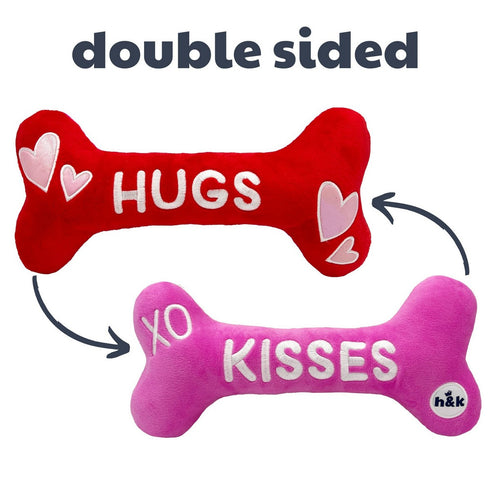 Huxley & Kent Hugs & Kisses Bone 2.0 (Double Sided) Dog Toy Large - Poudre Pet & Feed Supply