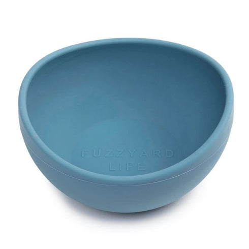 FuzzYard Life Silicone Bowl French Blue Small Poudre Pet & Feed Supply