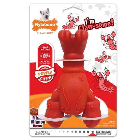 Nylabone Power Chew Lobster Filet Mignon Dog Toy Regular Size - Poudre Pet & Feed Supply