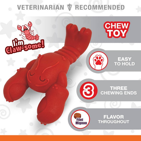 Nylabone Power Chew Lobster Filet Mignon Dog Toy Regular Size - Poudre Pet & Feed Supply 3
