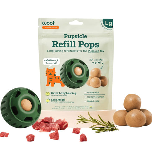 Woof Pupsicle Pops Chicken Peanut Butter Dog Treats Large 8oz poudrefeed.com 2