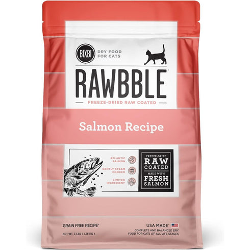 Bixbi Rawbble Salmon Dry Cat Food 3lb - Poudre Pet & Feed Supply
