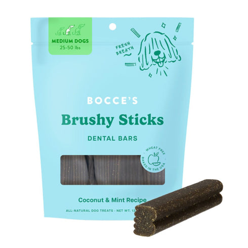 Bocce's Brushy Sticks Dental Bars Dog Treats Medium 13oz - Poudre Pet & Feed Supply