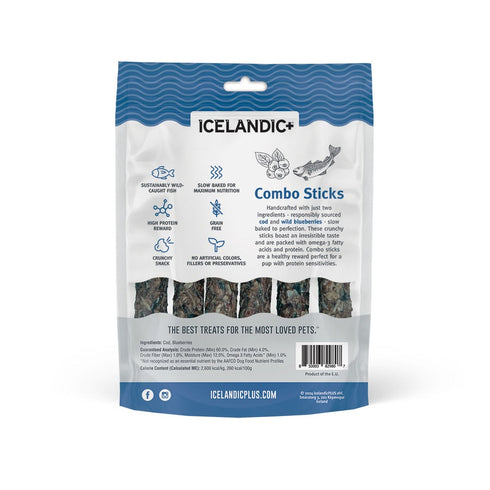 Icelandic+ Cod & Blueberry Combo Sticks Dog Treats 2oz - Poudre Pet & Feed Supply 5