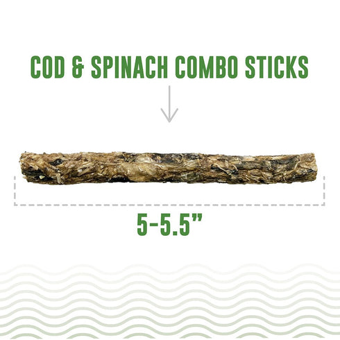 Icelandic+ Cod & Spinach Combo Sticks Dog Treats 2oz - Poudre Pet & Feed Supply 2