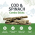 Icelandic+ Cod & Spinach Combo Sticks Dog Treats 2oz - Poudre Pet & Feed Supply 3