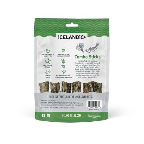 Icelandic+ Cod & Spinach Combo Sticks Dog Treats 2oz - Poudre Pet & Feed Supply 5